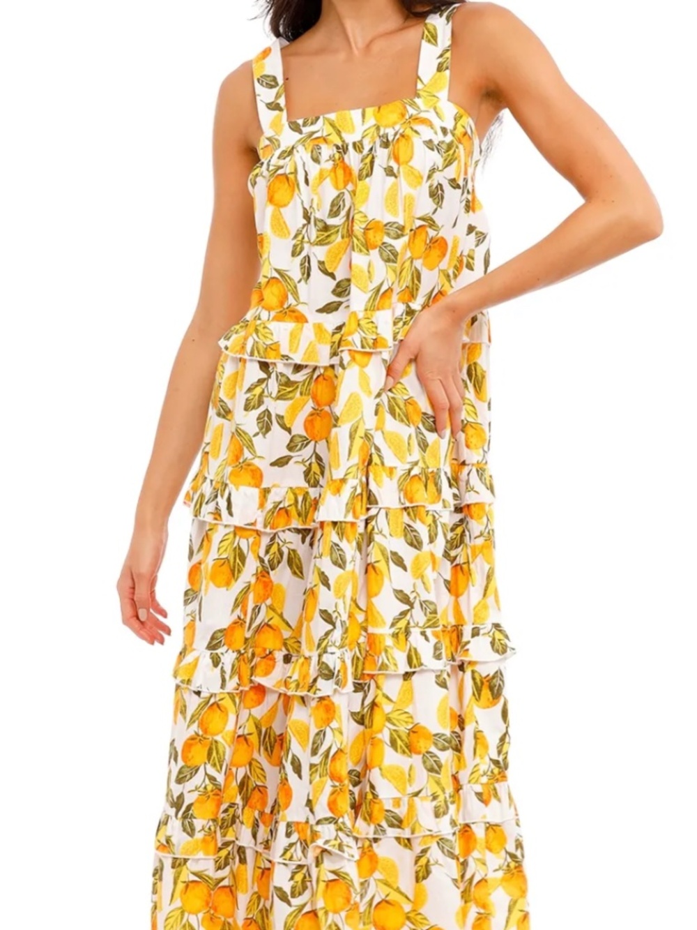 Citrus print Maxi Dress - Never Worn - Size 6